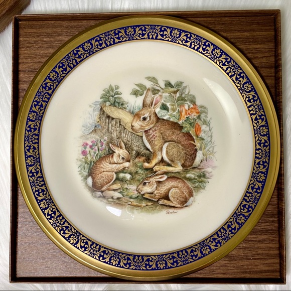 NIB Lenox Bohem Cottontail Rabbits Dinner Plate - Picture 2 of 3
